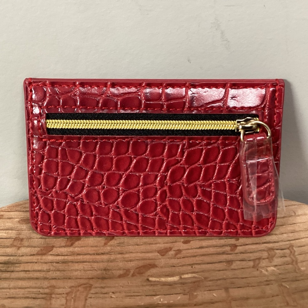 🔴 B-Low The Belt - Faux Croc / Snakeskin Wallet - Credit Card Holder - New Red - Picture 3 of 9